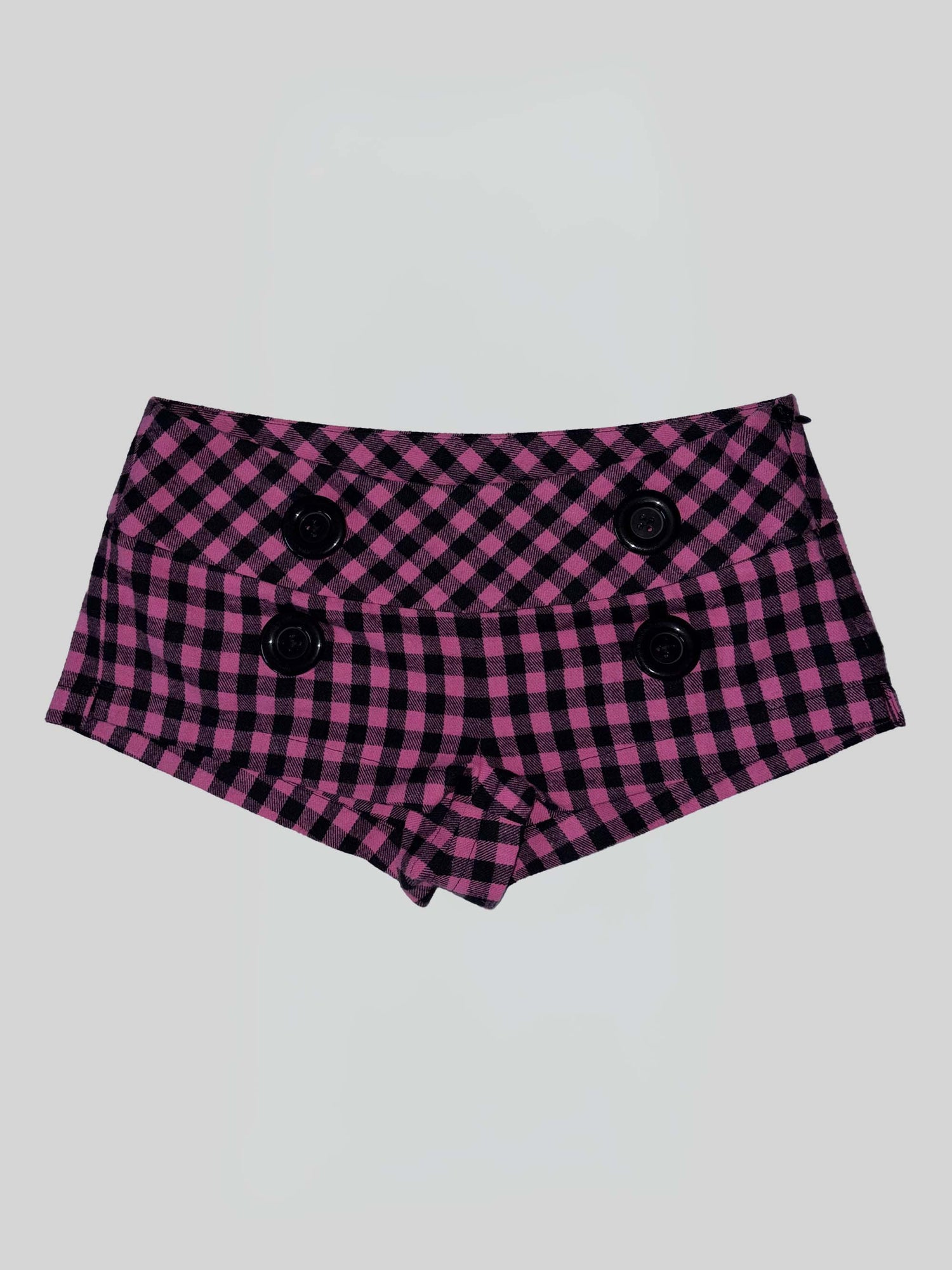 New Emo Gingham Micro Shorts Pink