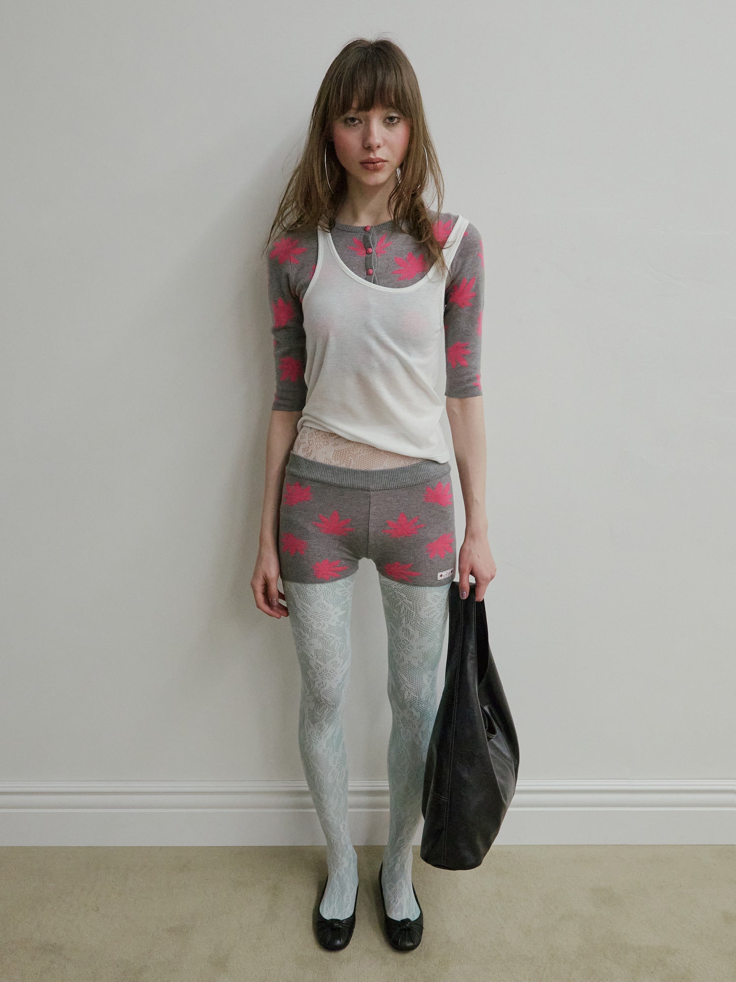 New Emo Crop Cardigan Pink