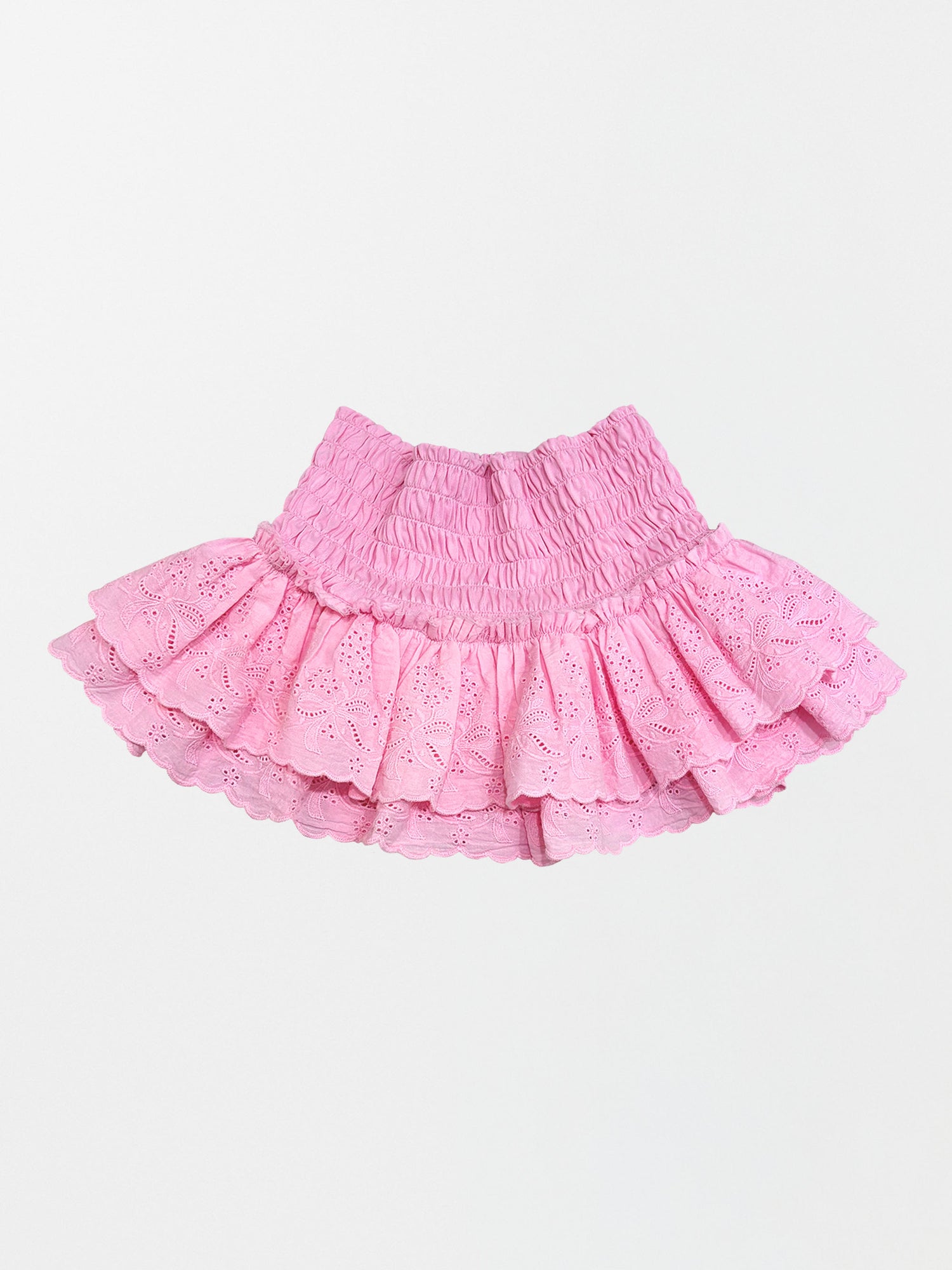 Eyelet Tutu Mini Skort Pink