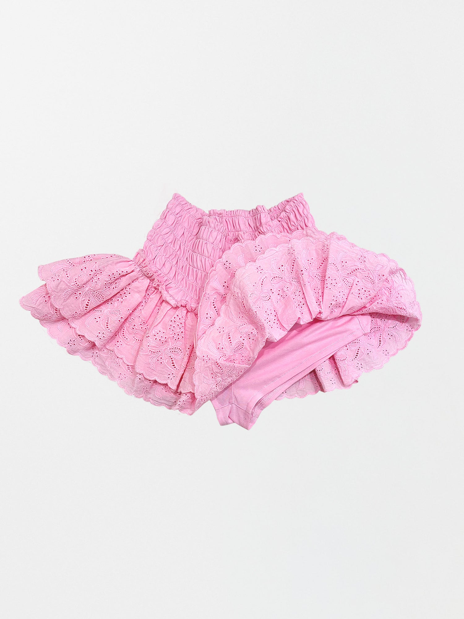 Eyelet Tutu Mini Skort Pink
