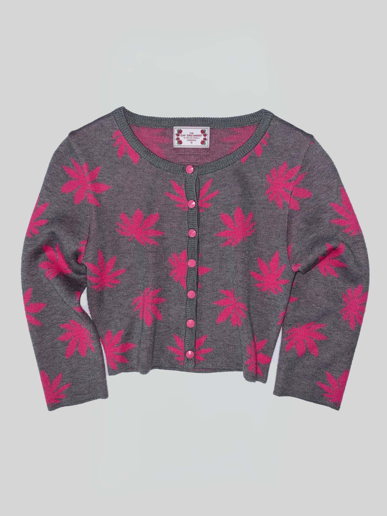 New Emo Crop Cardigan Pink