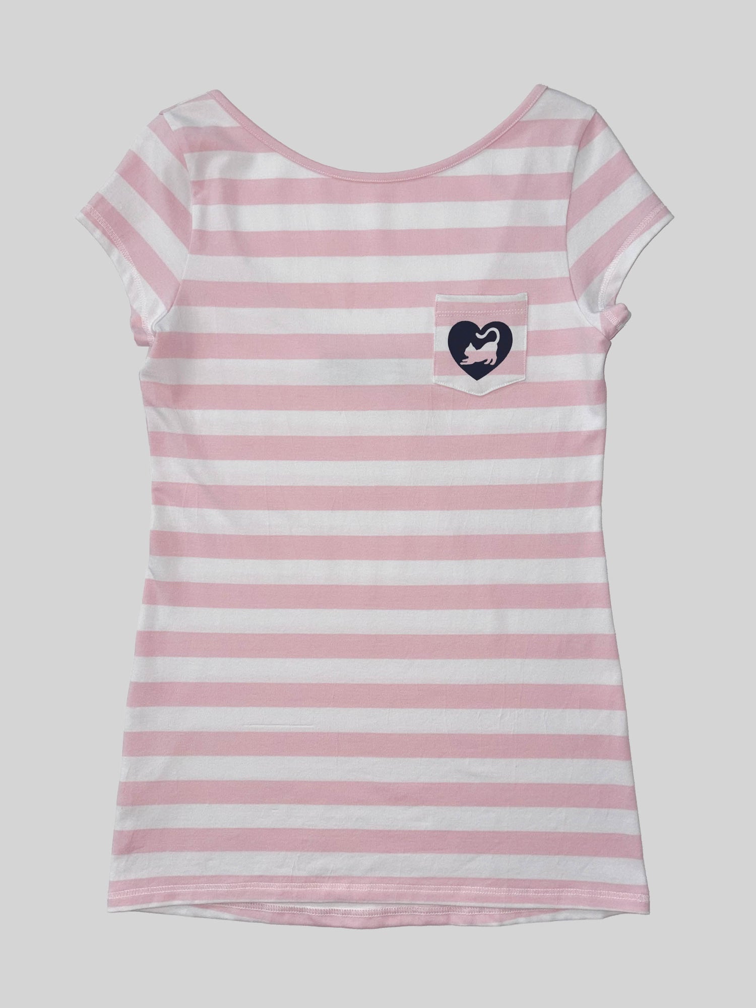 Sweet Kitty Stripe Dress Pink