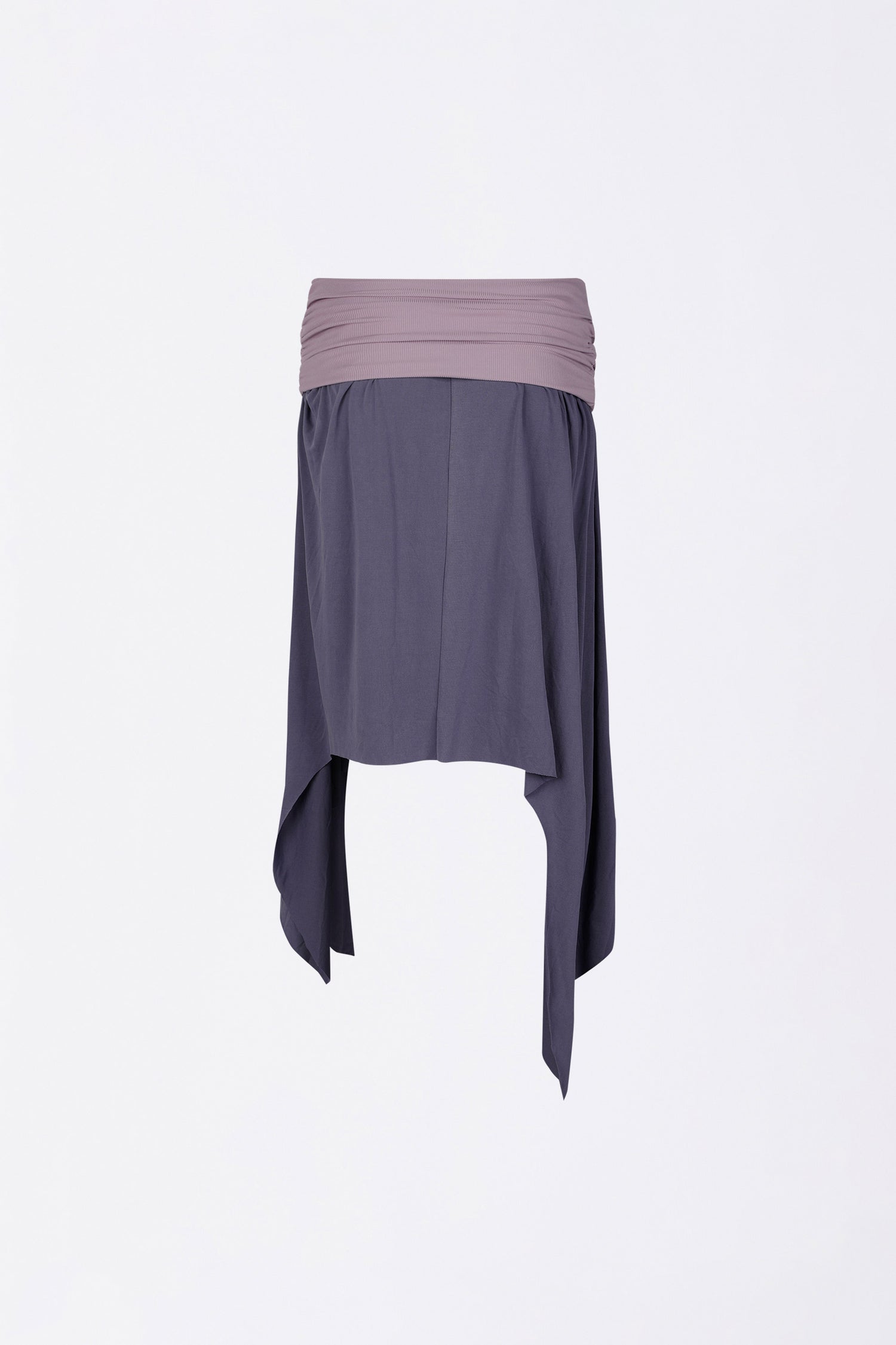 Draping Unbalance Skirt Purple