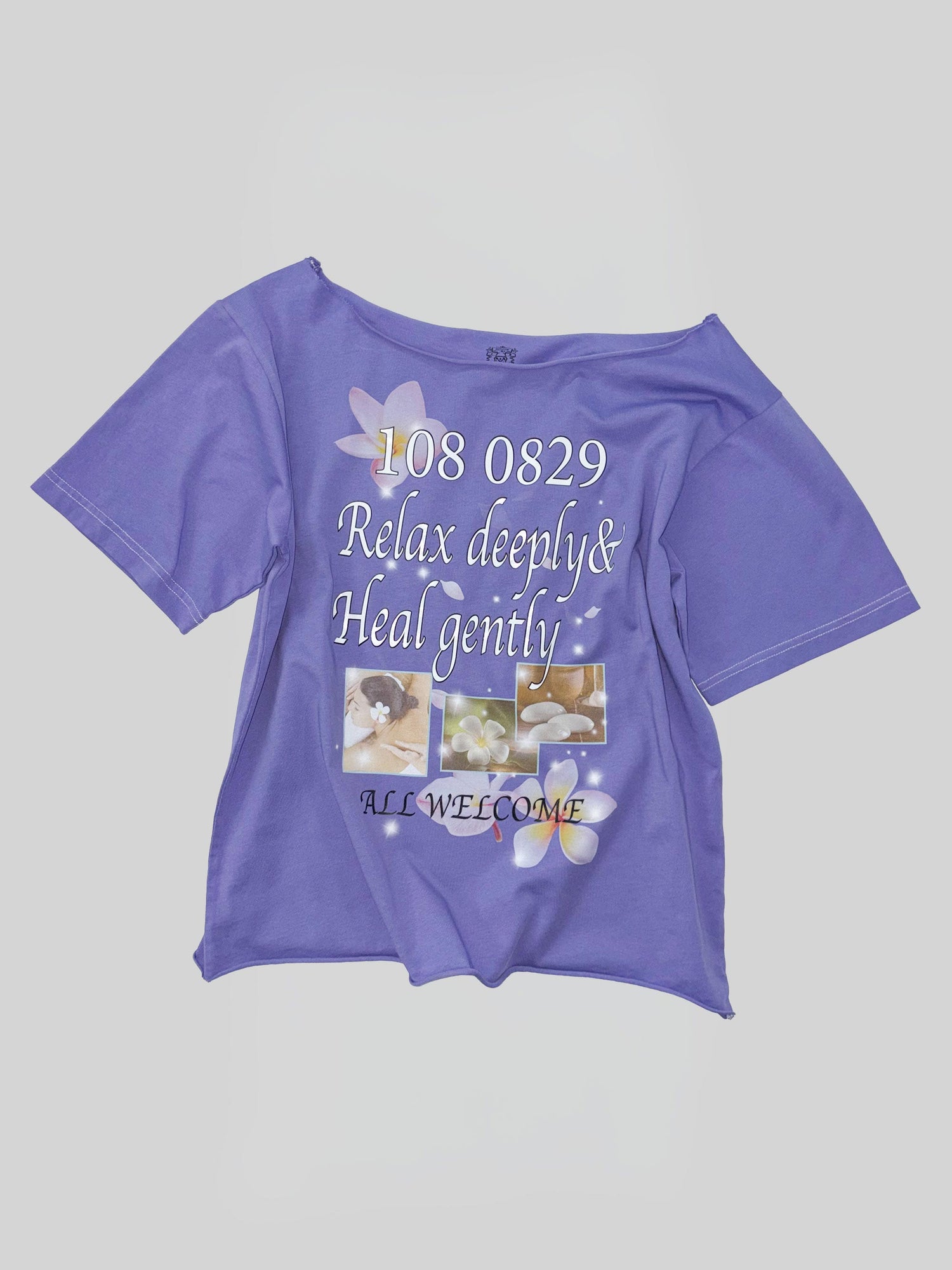 Healing Off-Shoulder Tee Purple