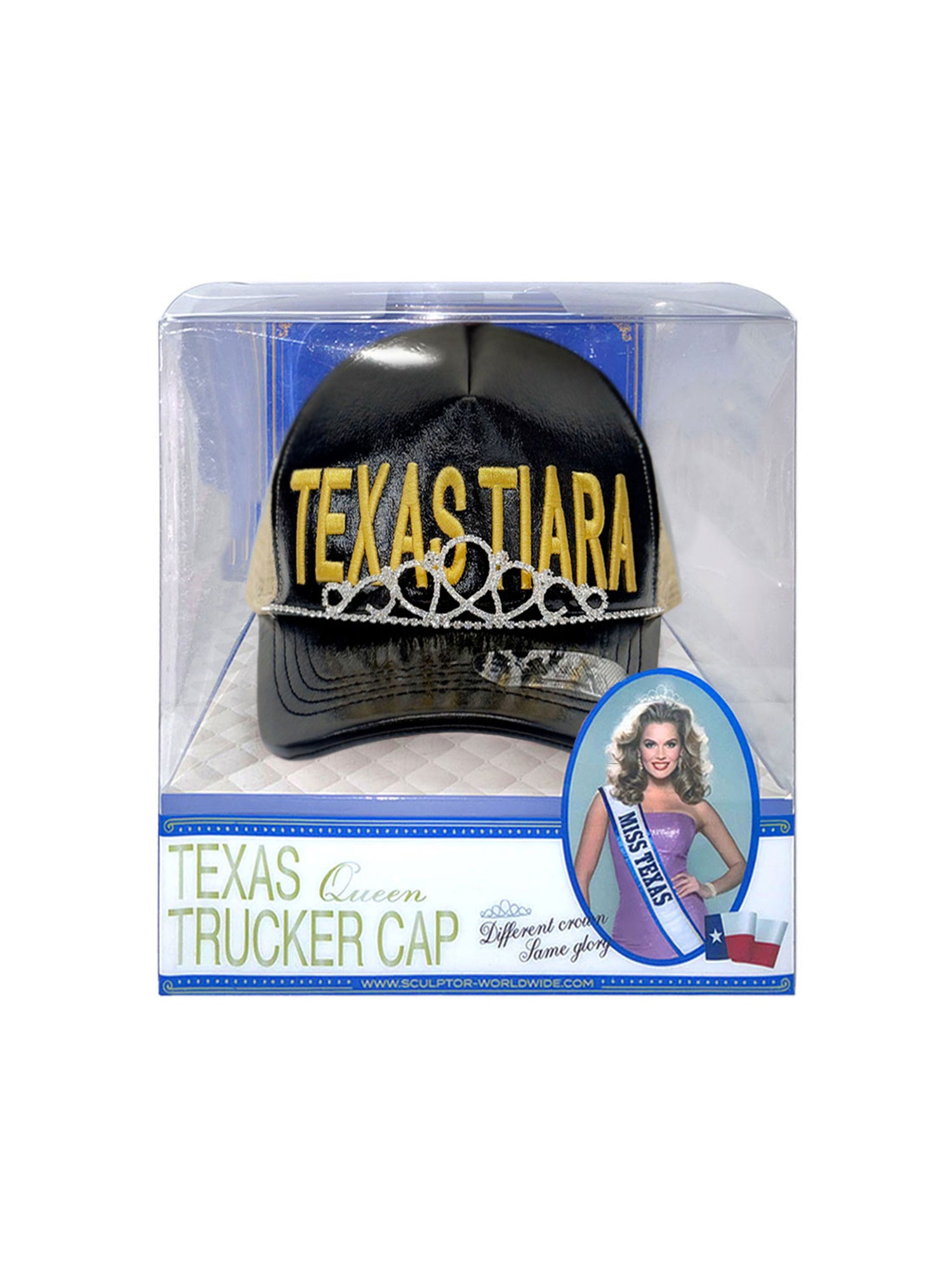 Queen Trucker Cap Metallic Black