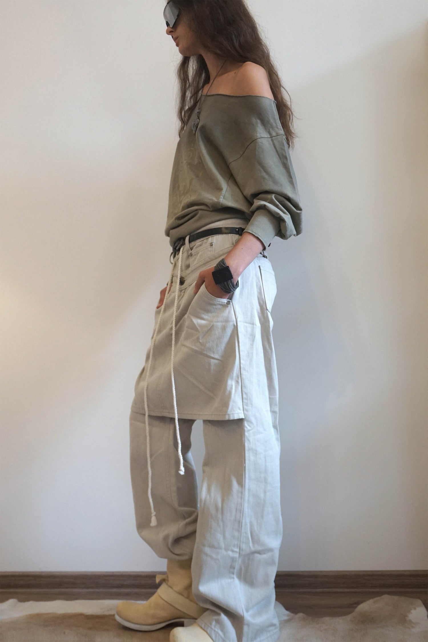 Apron Layered Denim Raw