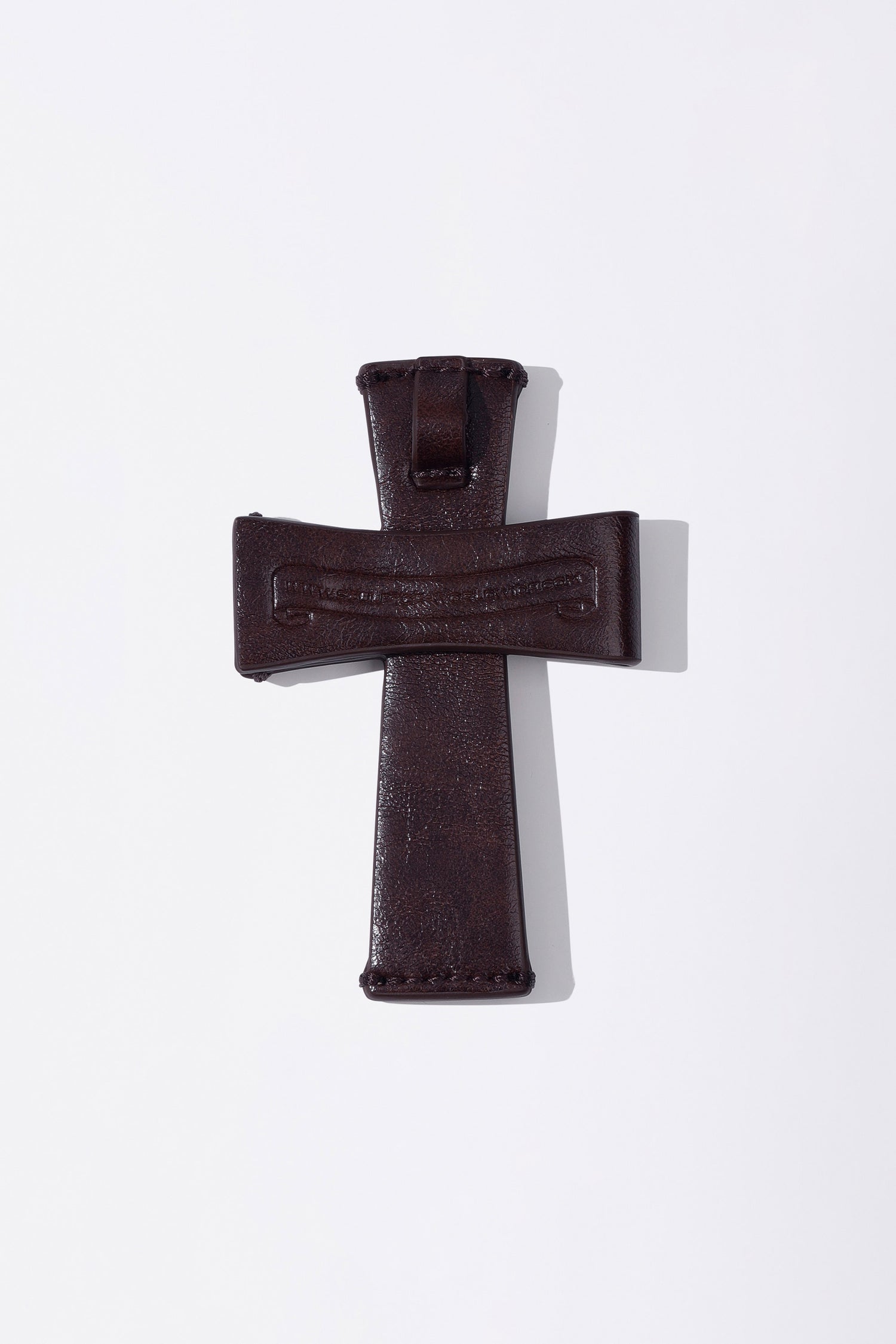 Cross Strap Layered Wallet Red Brown
