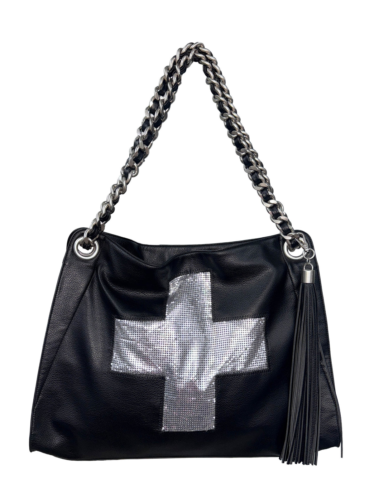 Cross Chainmail Big Bag Black