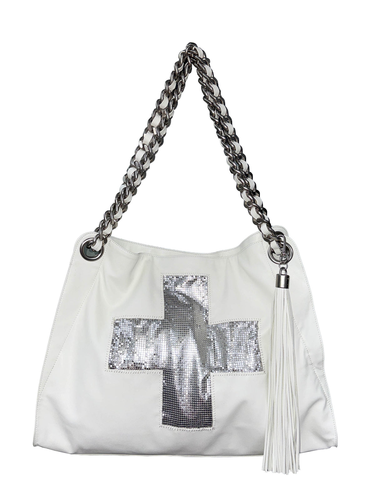 Cross Chainmail Big Bag White