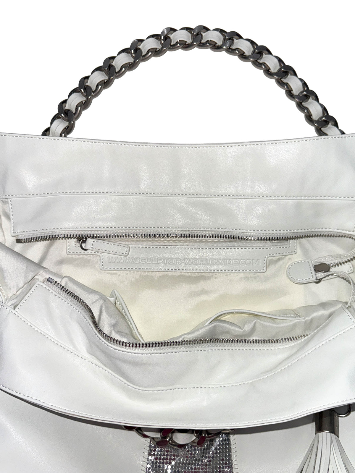 Cross Chainmail Big Bag White