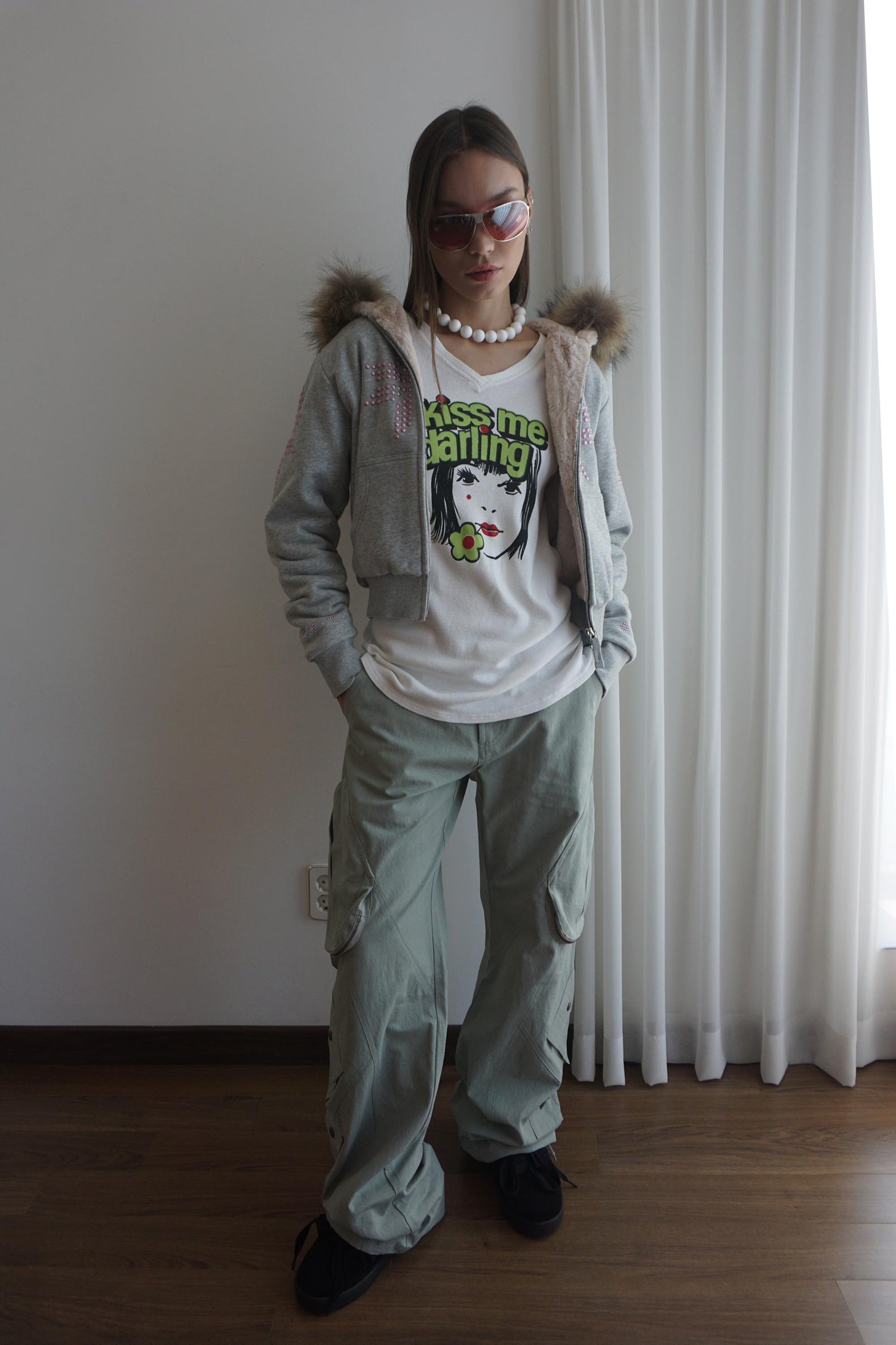 Washed Cargo Pants Sage