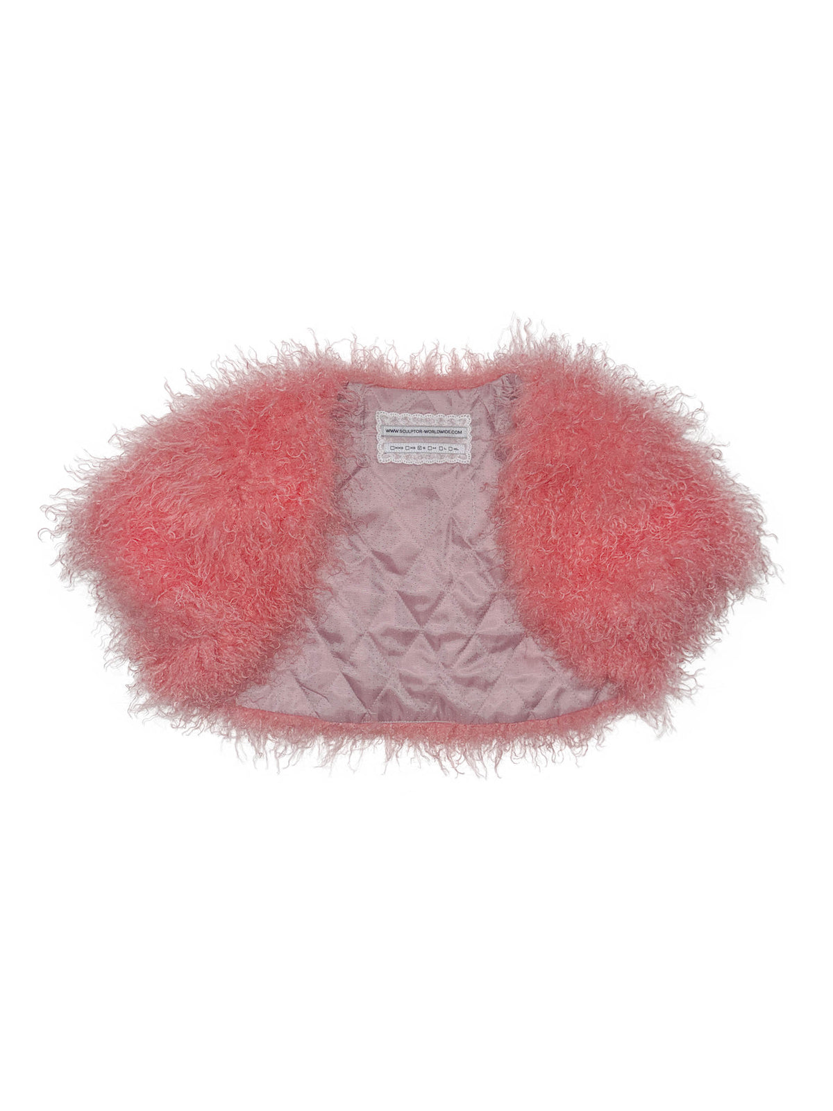 Shaggy Faux Fur Bolero Pink