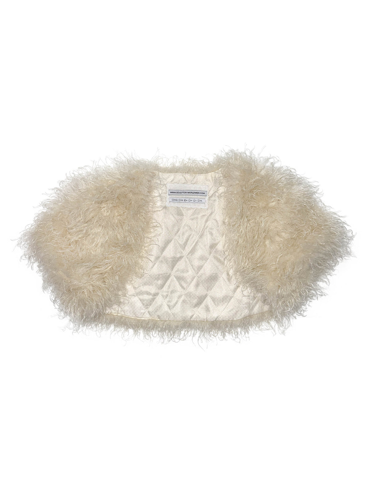 Shaggy Faux Fur Bolero Raw