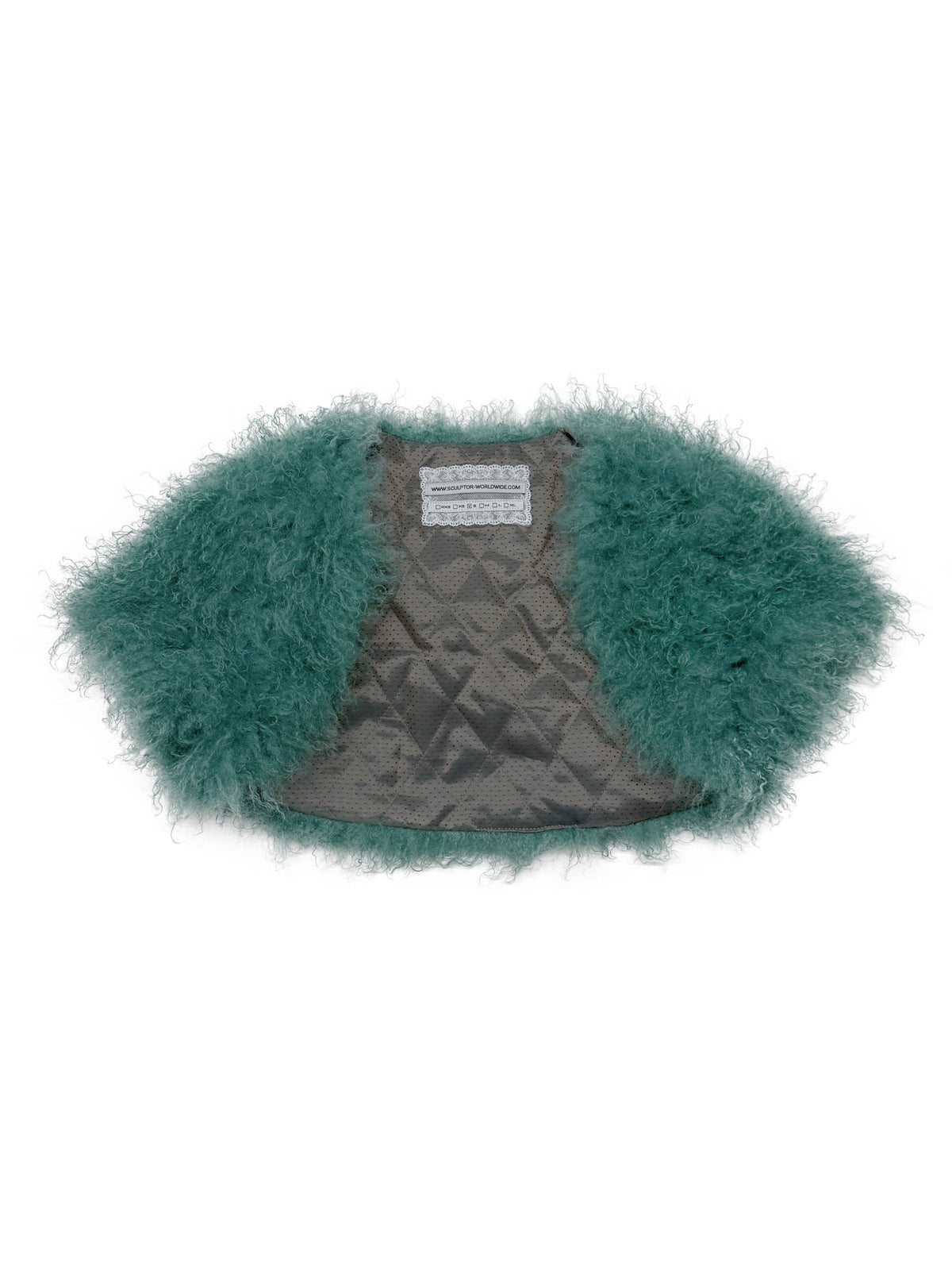 Shaggy Faux Fur Bolero Teal