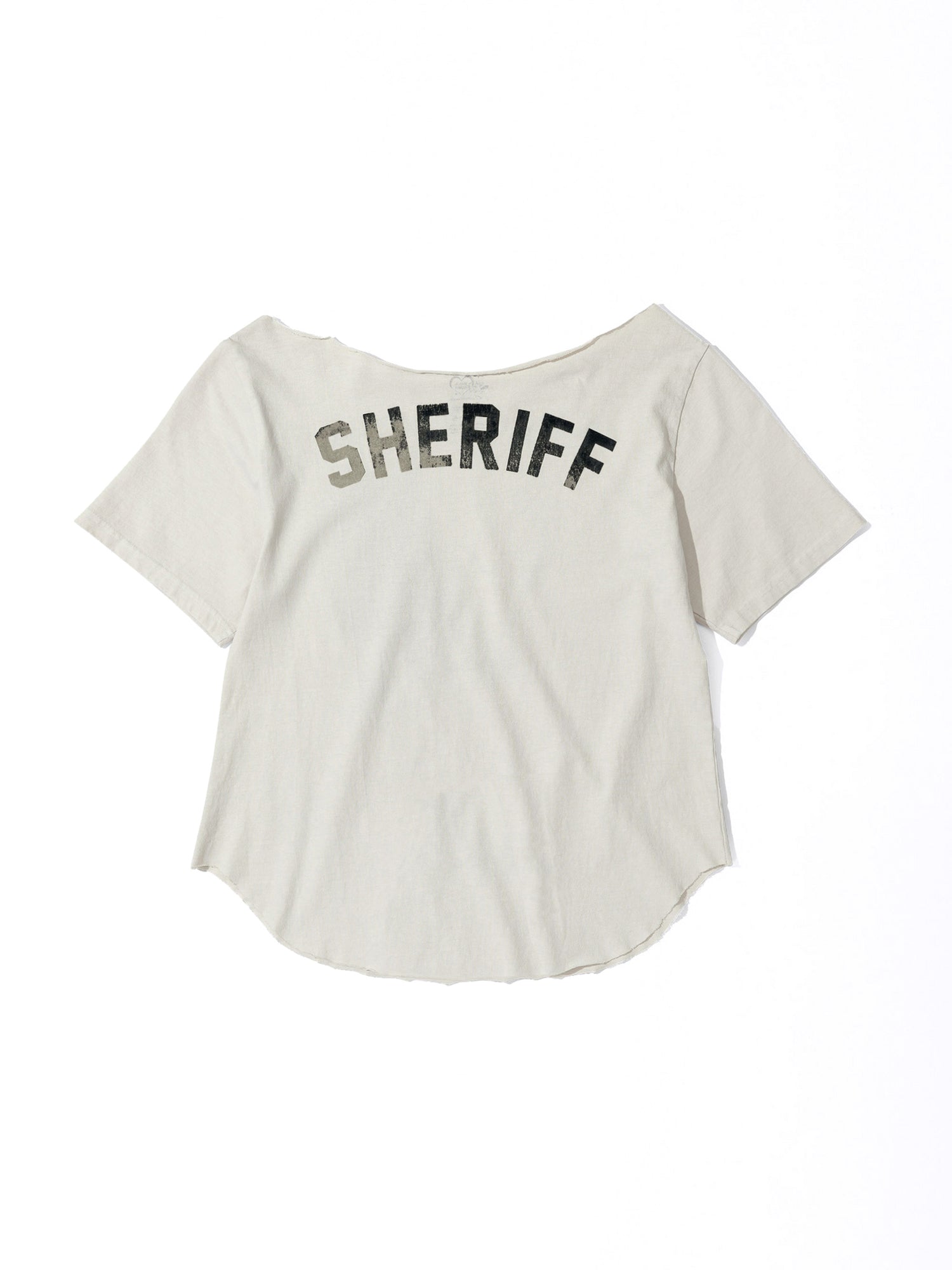 Sheriff Cut Out Tee Dirty White