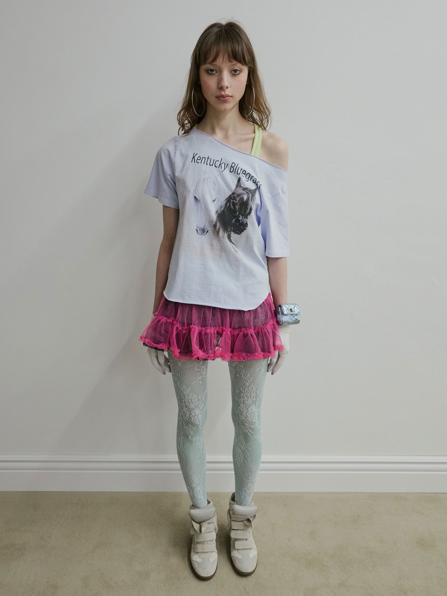Sheriff Cut Out Tee Misty Blue