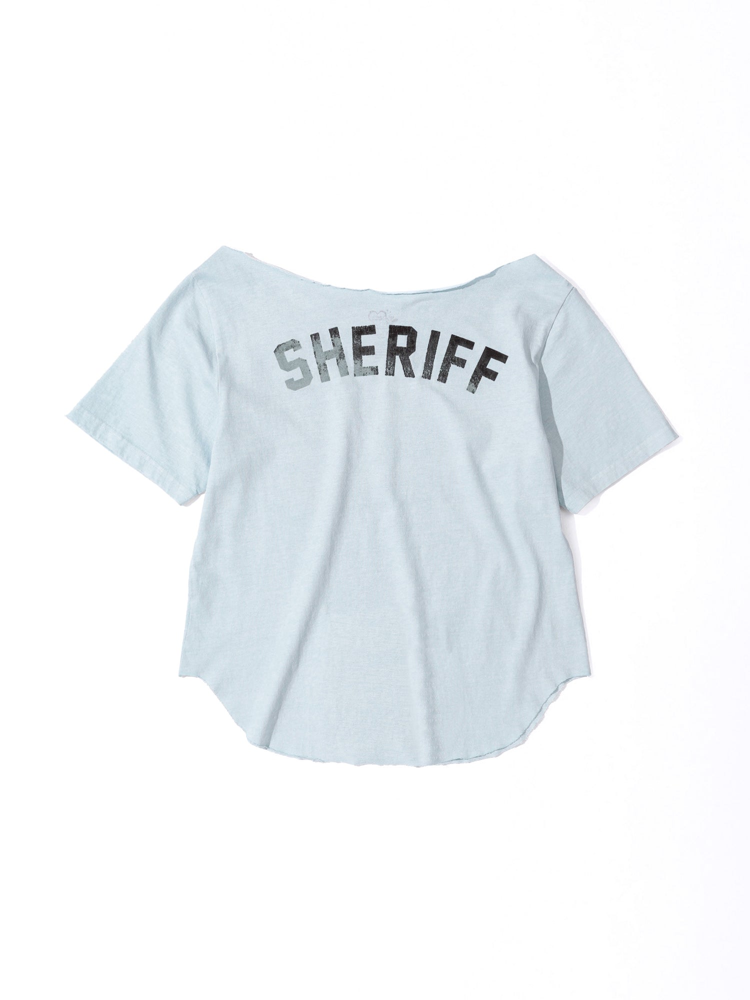 Sheriff Cut Out Tee Misty Blue