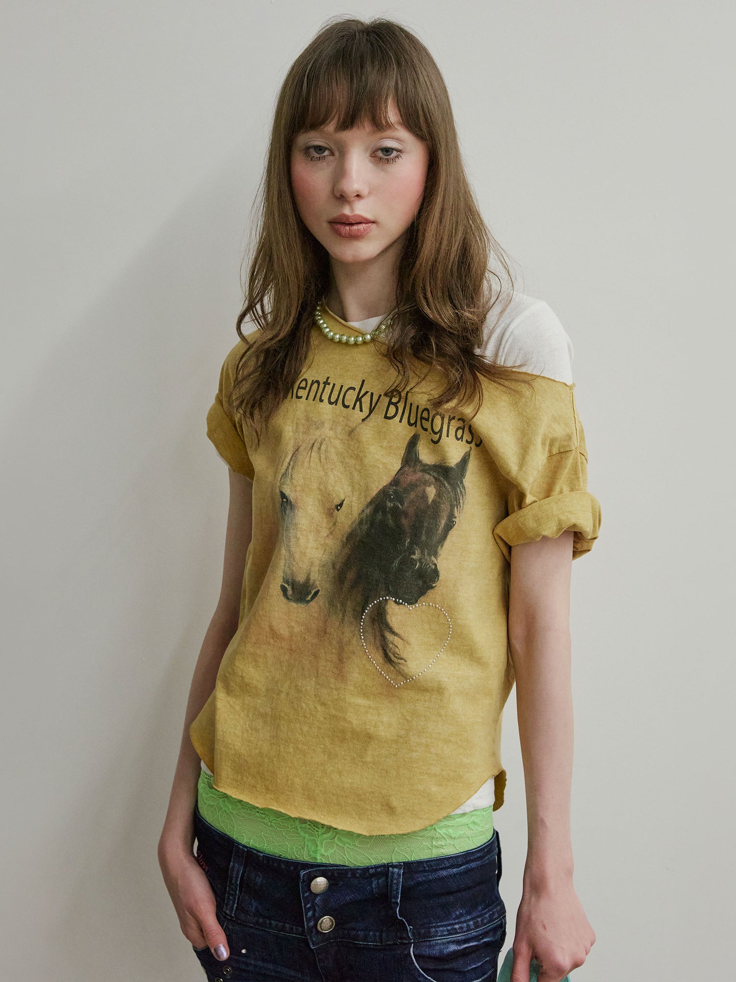 Sheriff Cut Out Tee Yellow
