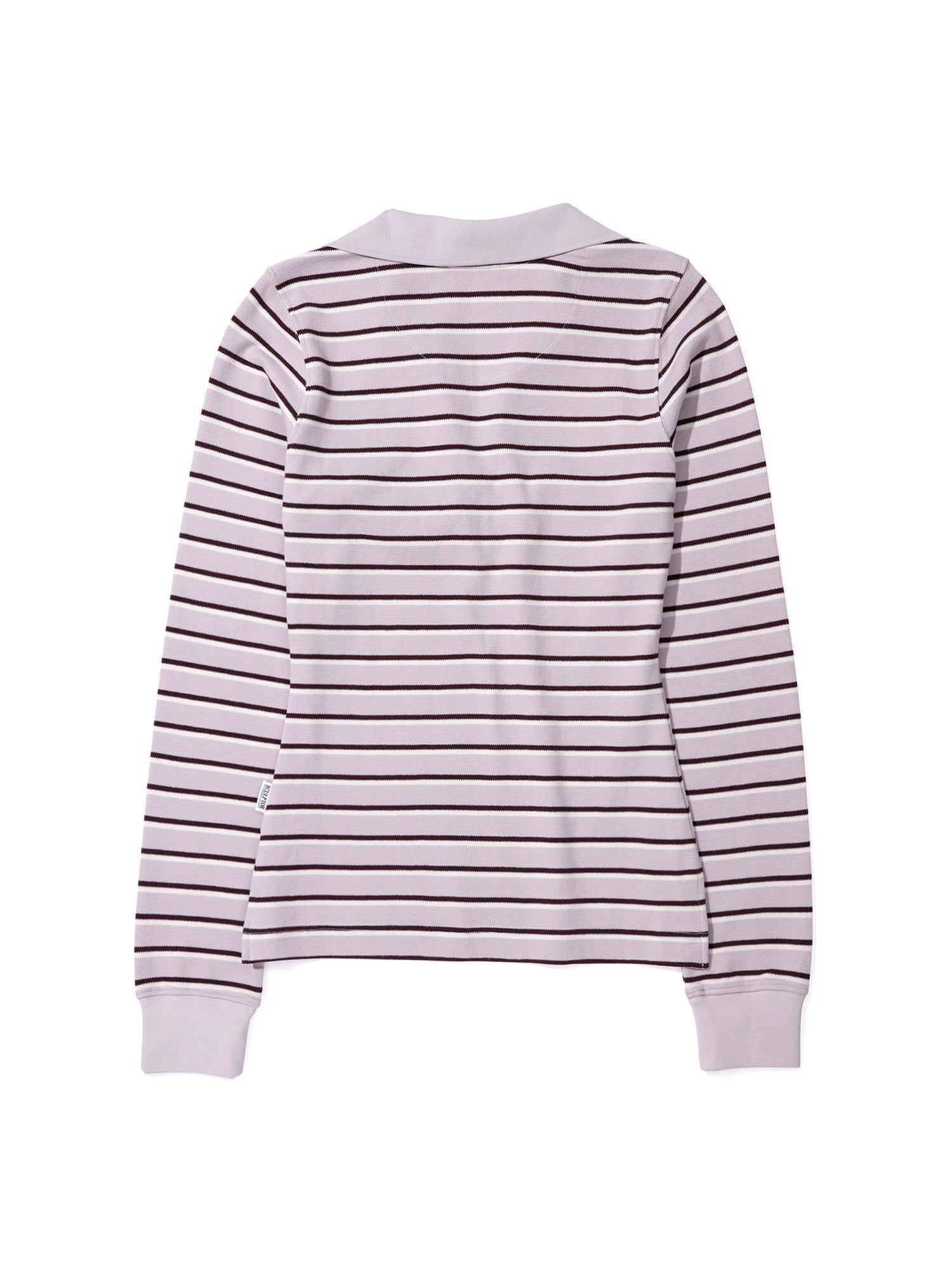 Shirring Tennis Shirt Lavender Stripe