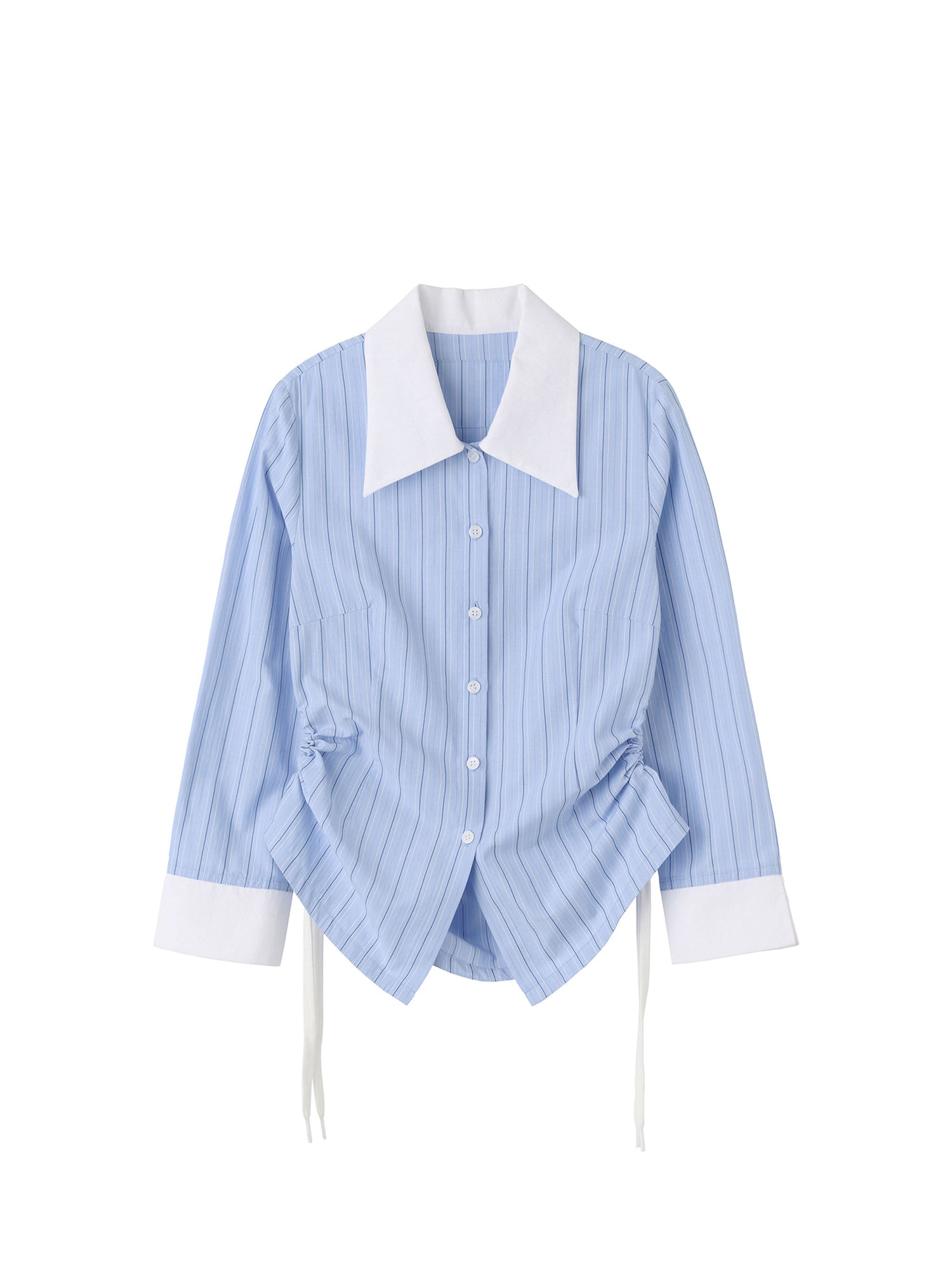 Shoelace Shirring Shirt Classic Blue