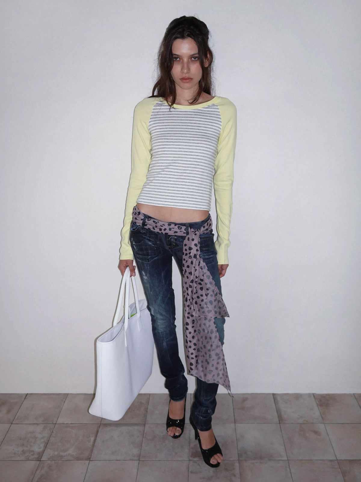 Striped Raglan Tee Lemon
