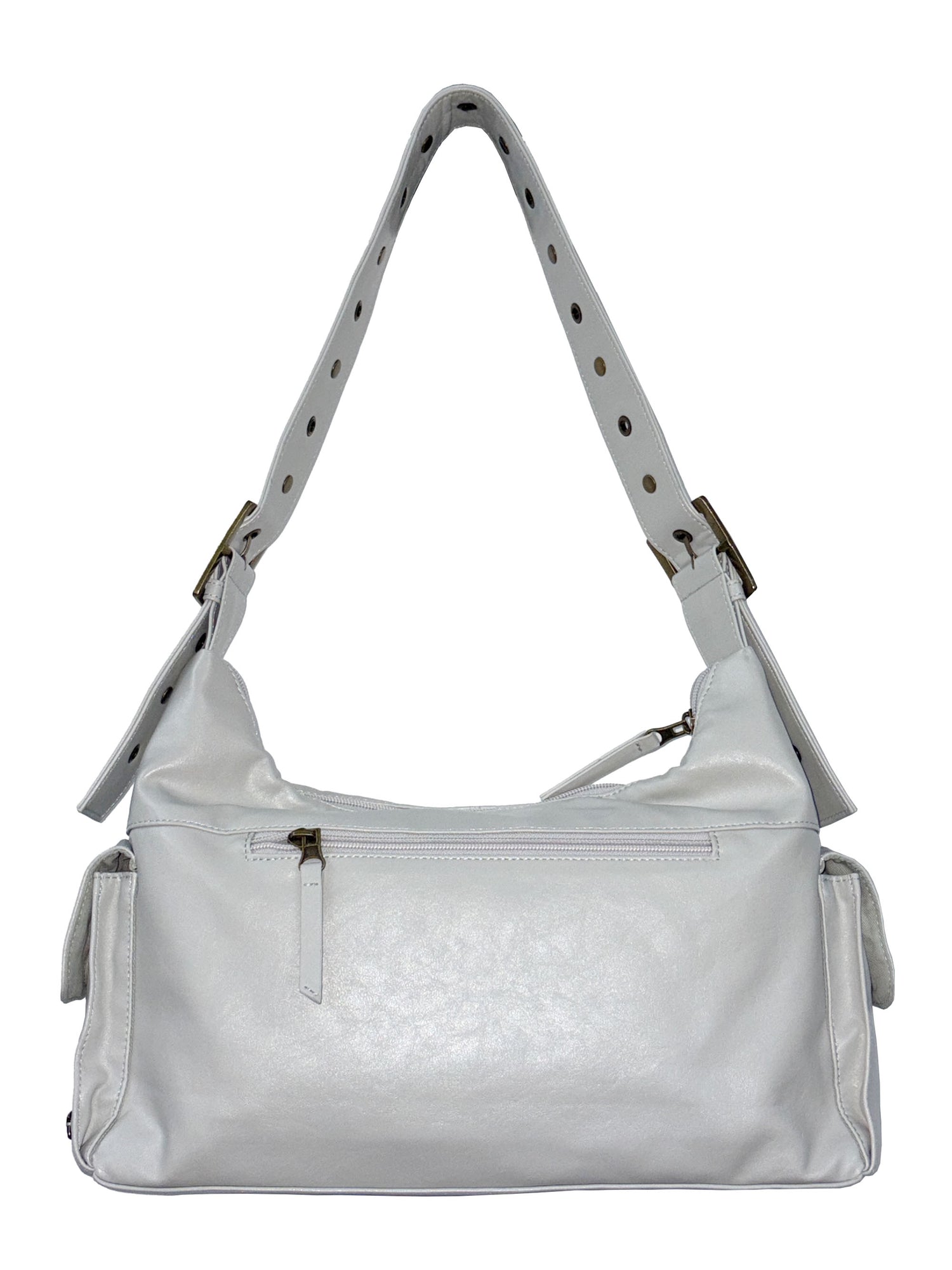 Stud Eyelet Shoulder Bag Ivory