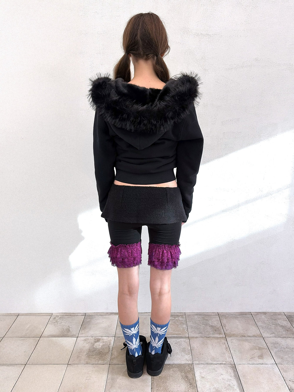 Swag Hooded Zip-Up Jacket Black