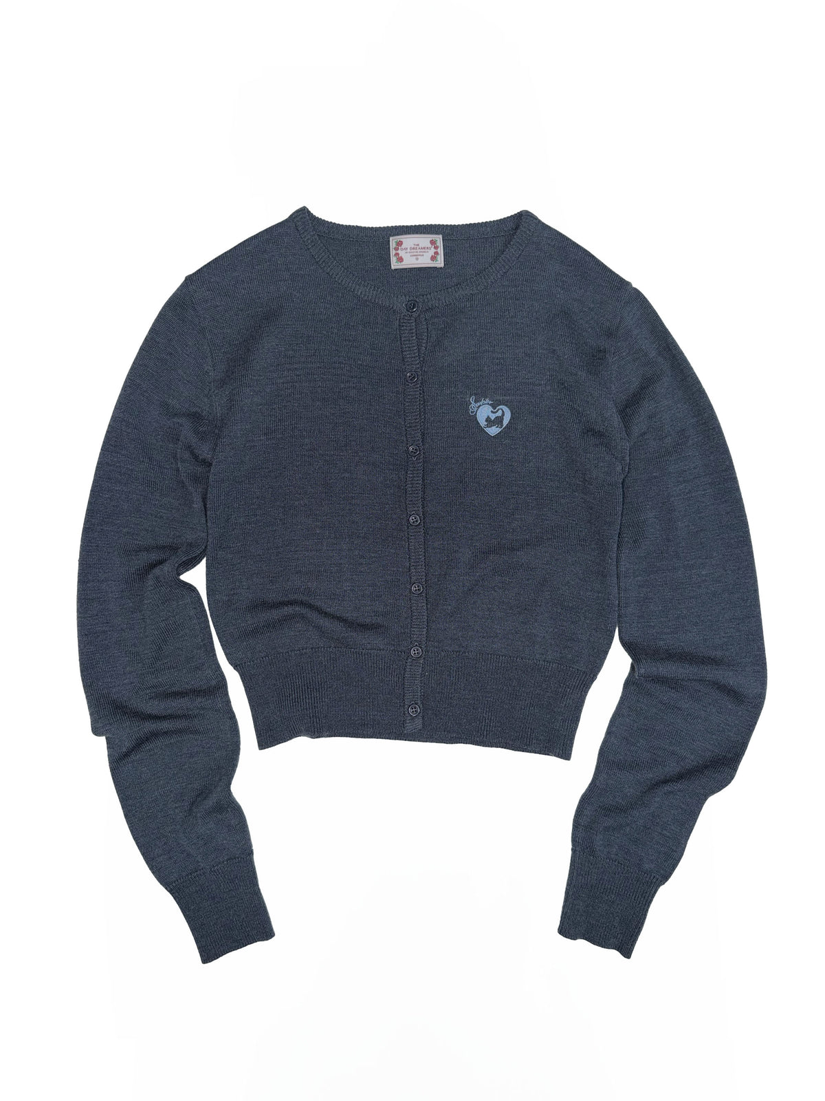 Sweet Kitty Basic Cardigan Navy