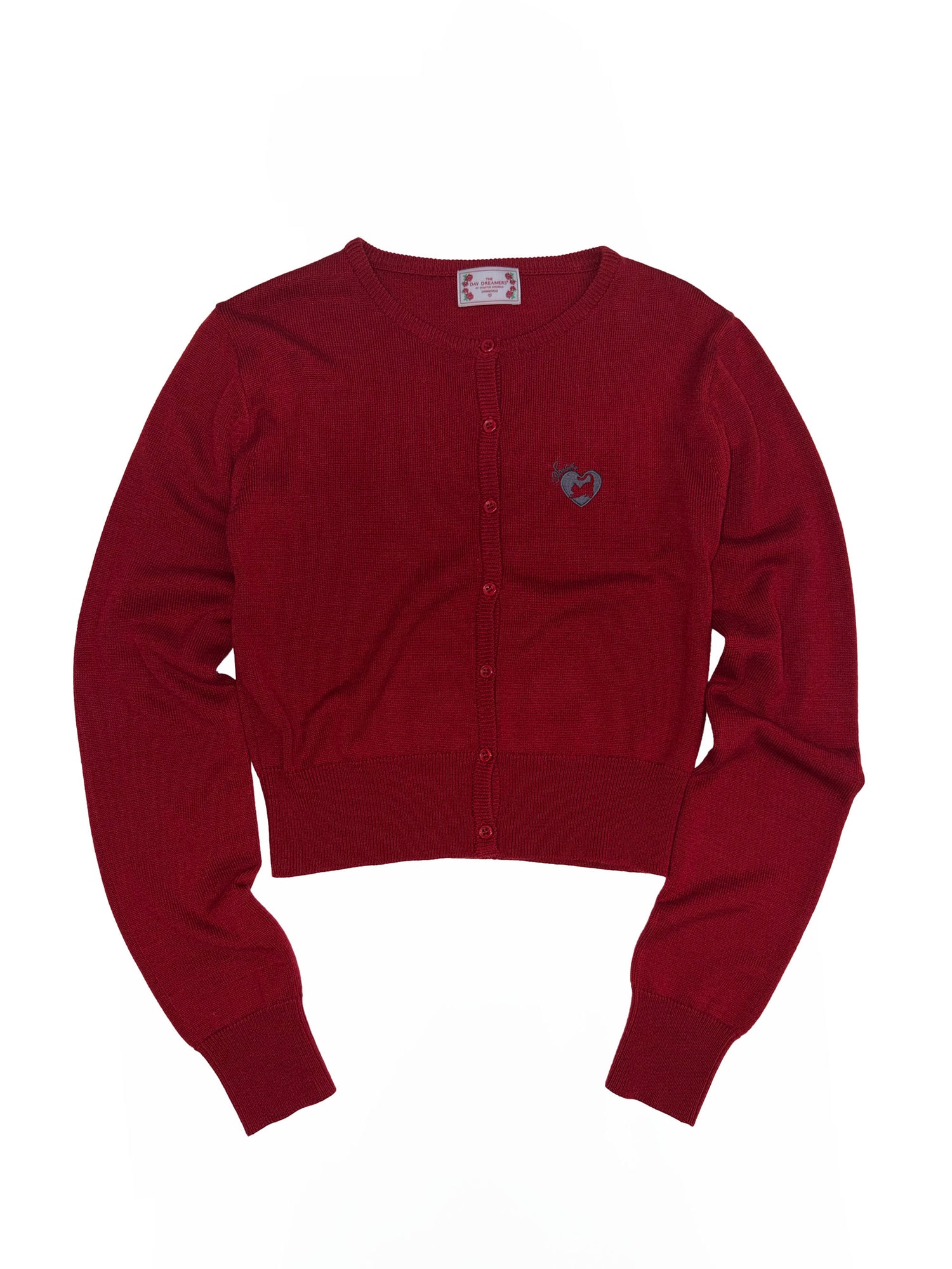 Sweet Kitty Basic Cardigan Red