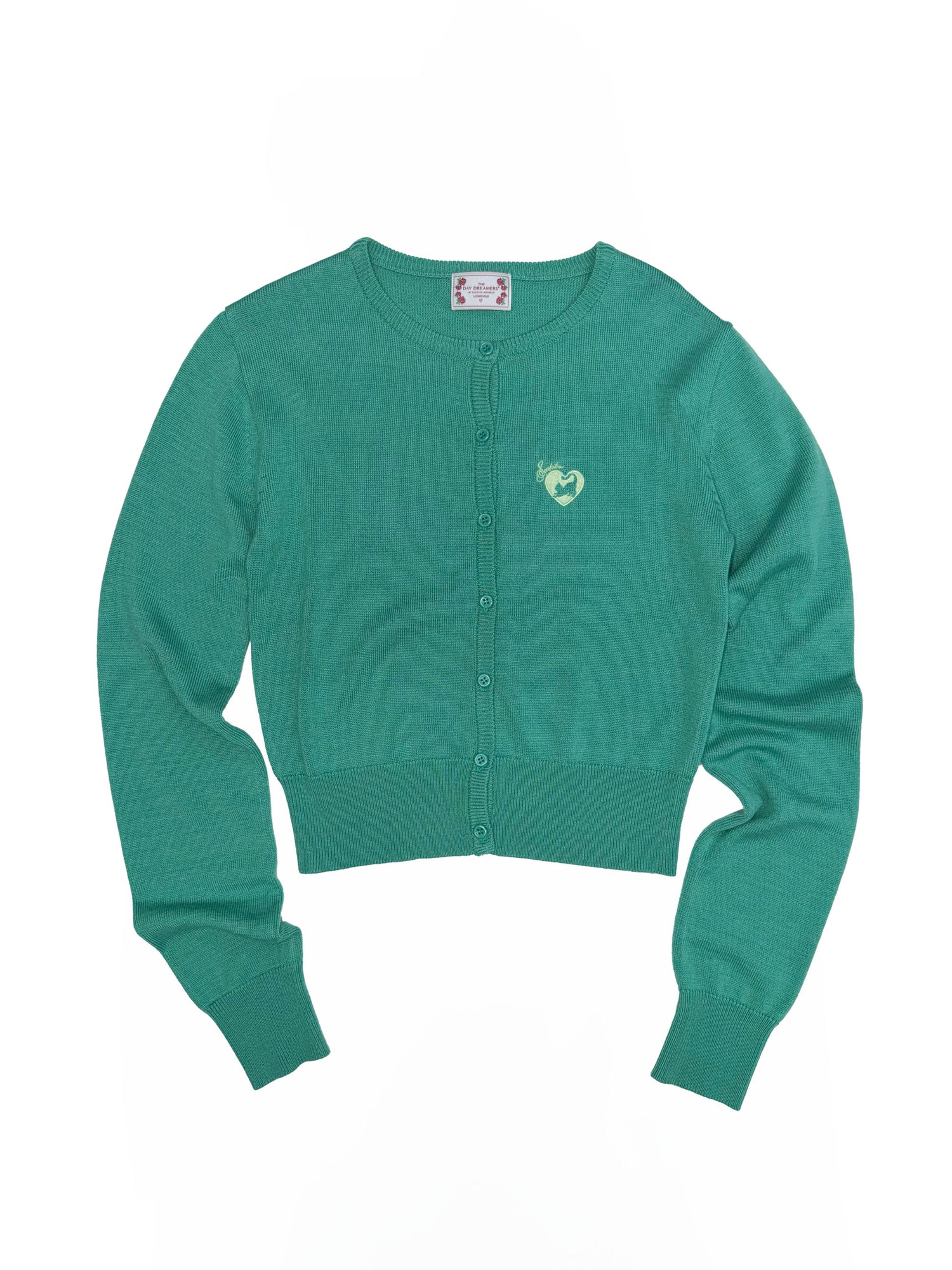 Sweet Kitty Basic Cardigan Turquoise