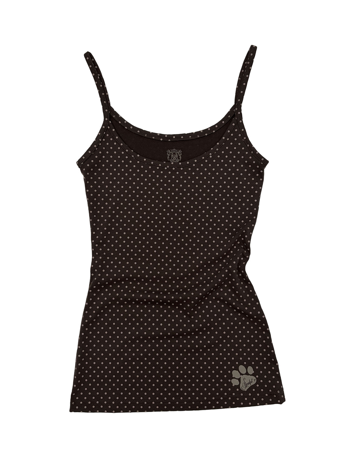 Sweet Kitty Dot Tank Top Brown