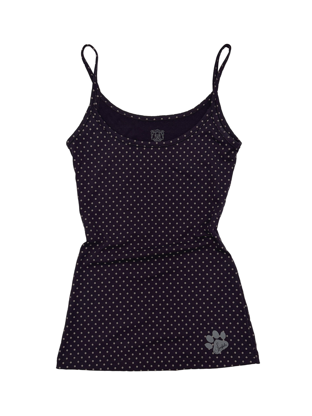 Sweet Kitty Dot Tank Top Deep Purple