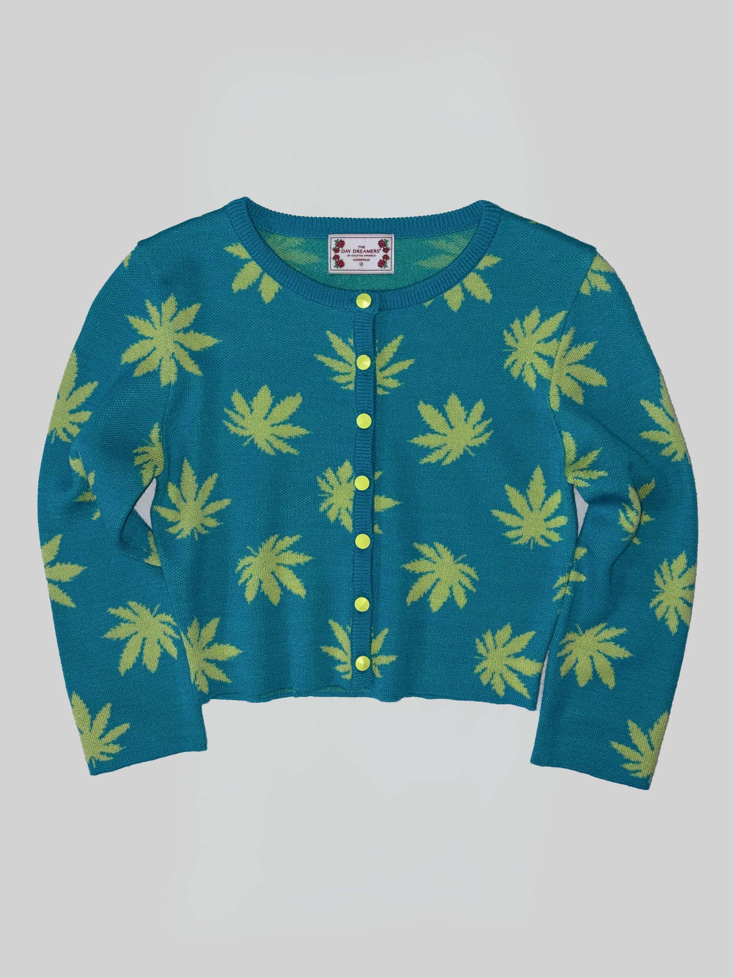New Emo Crop Cardigan Teal