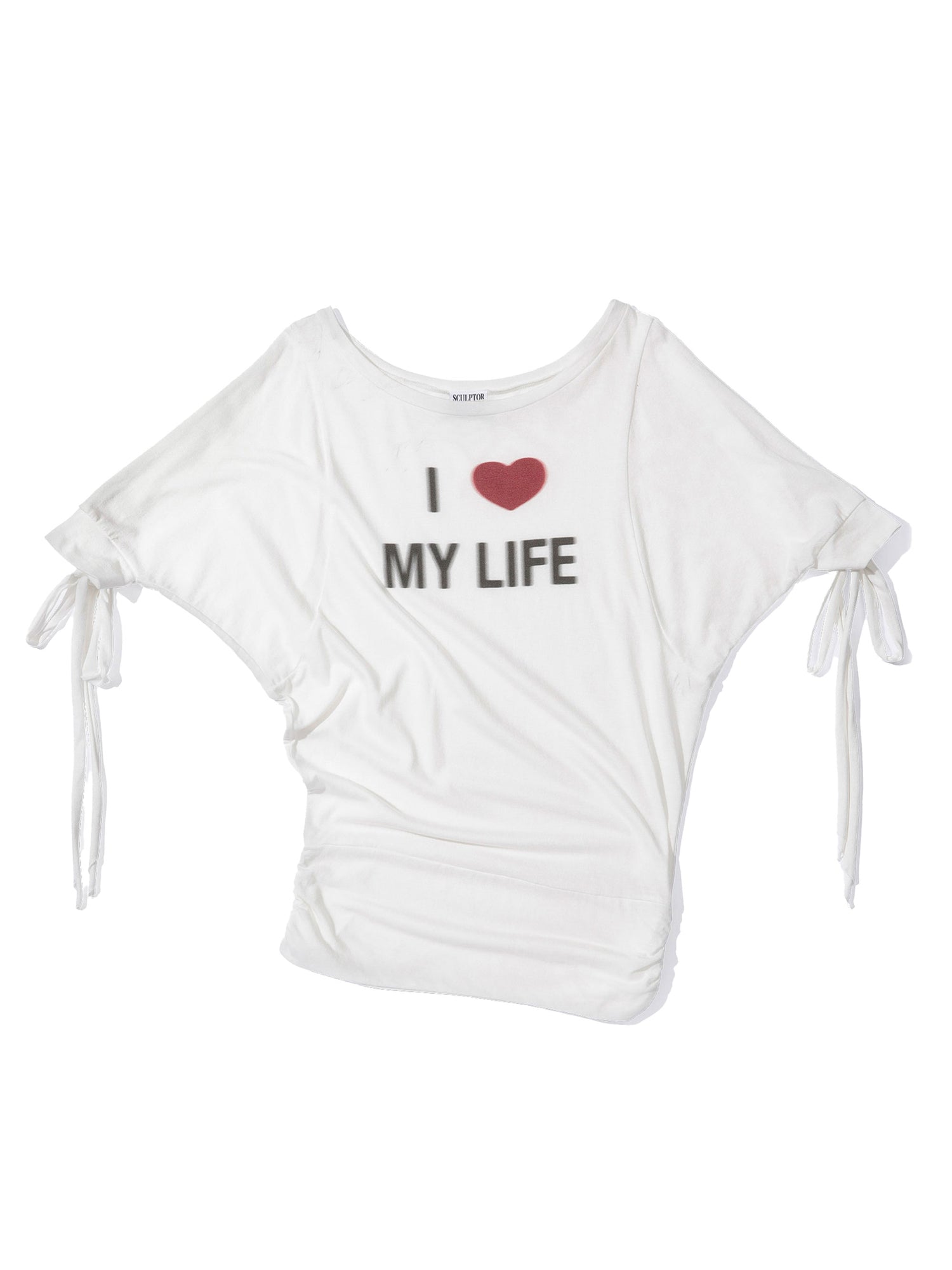 Tie Sleeve Tee Cream