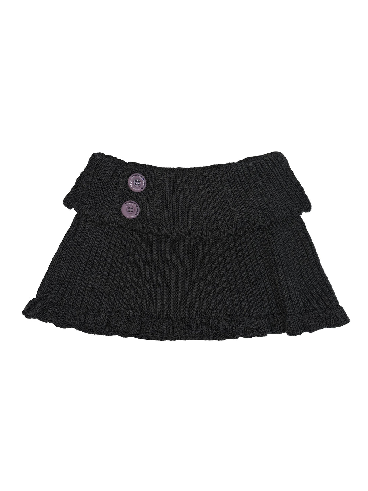 Two-Way Knit Capelet Melange Gray