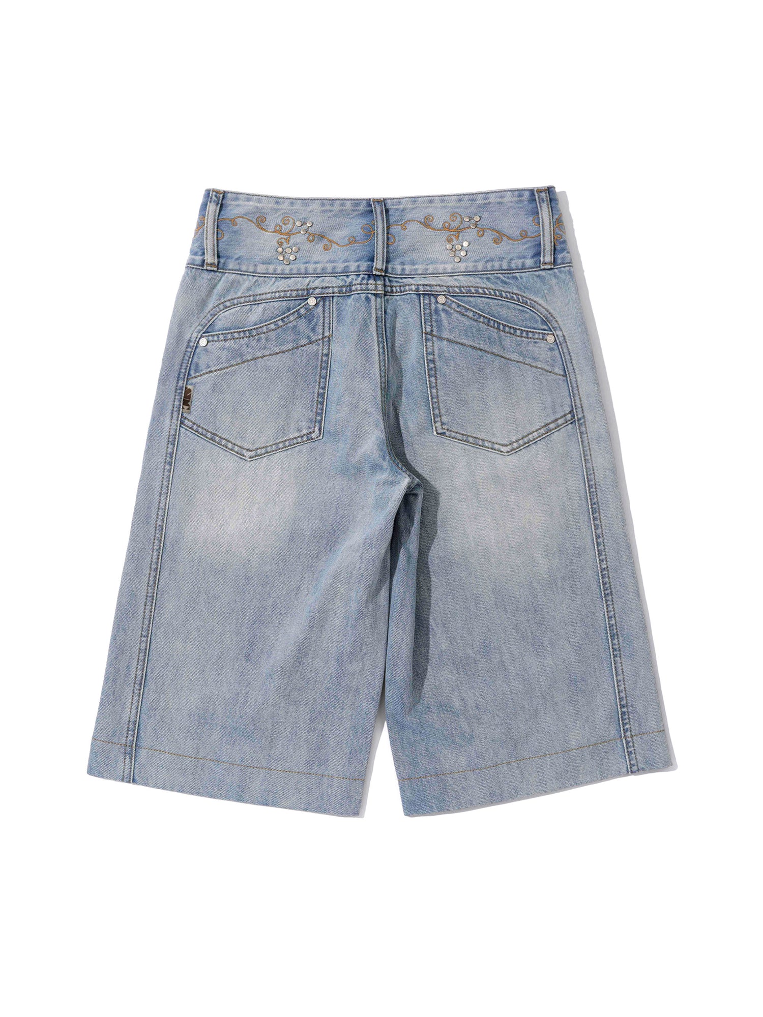 Vine Half Denim Pants Ice Blue