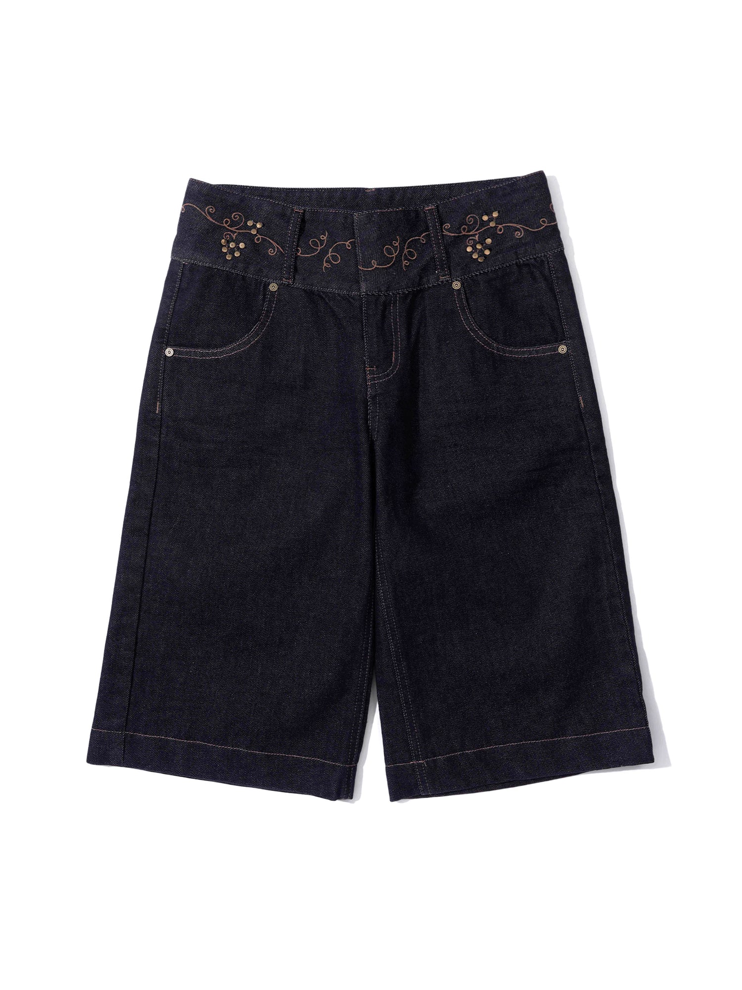 Vine Half Denim Pants Indigo
