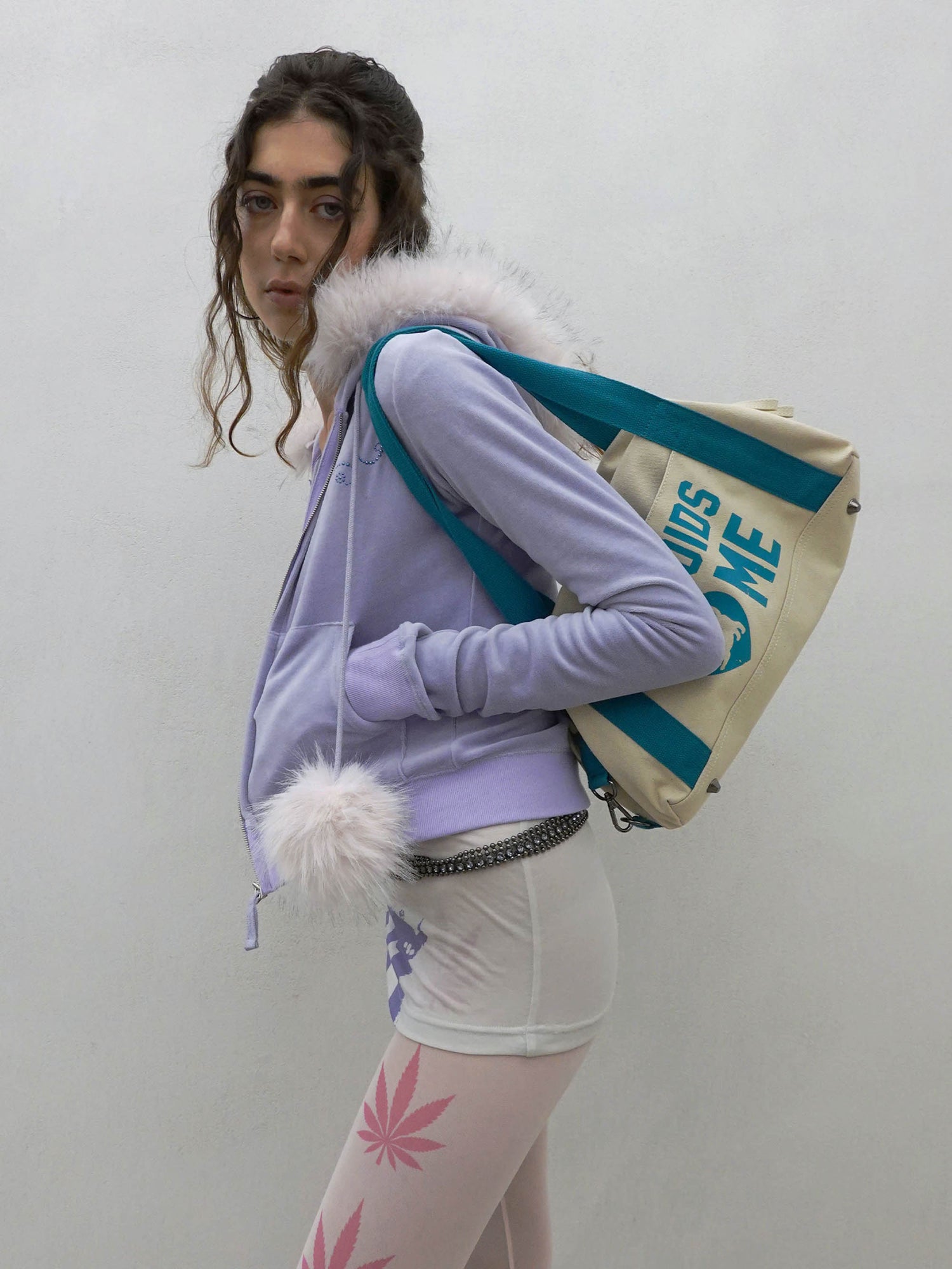 Vintage Canvas Bowling Bag Cream