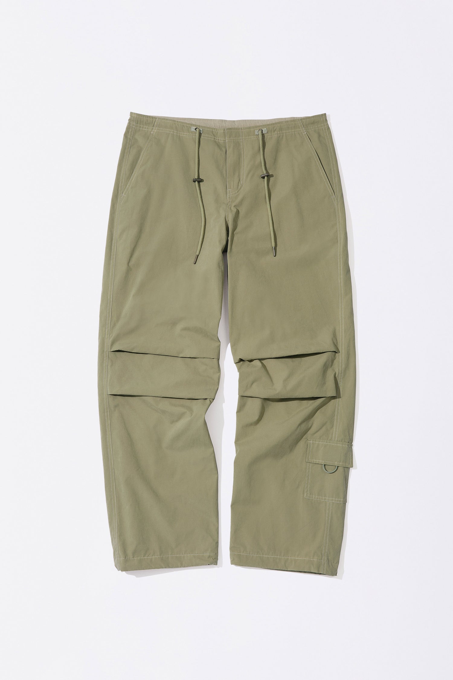 String Parachute Pants Washed Beige