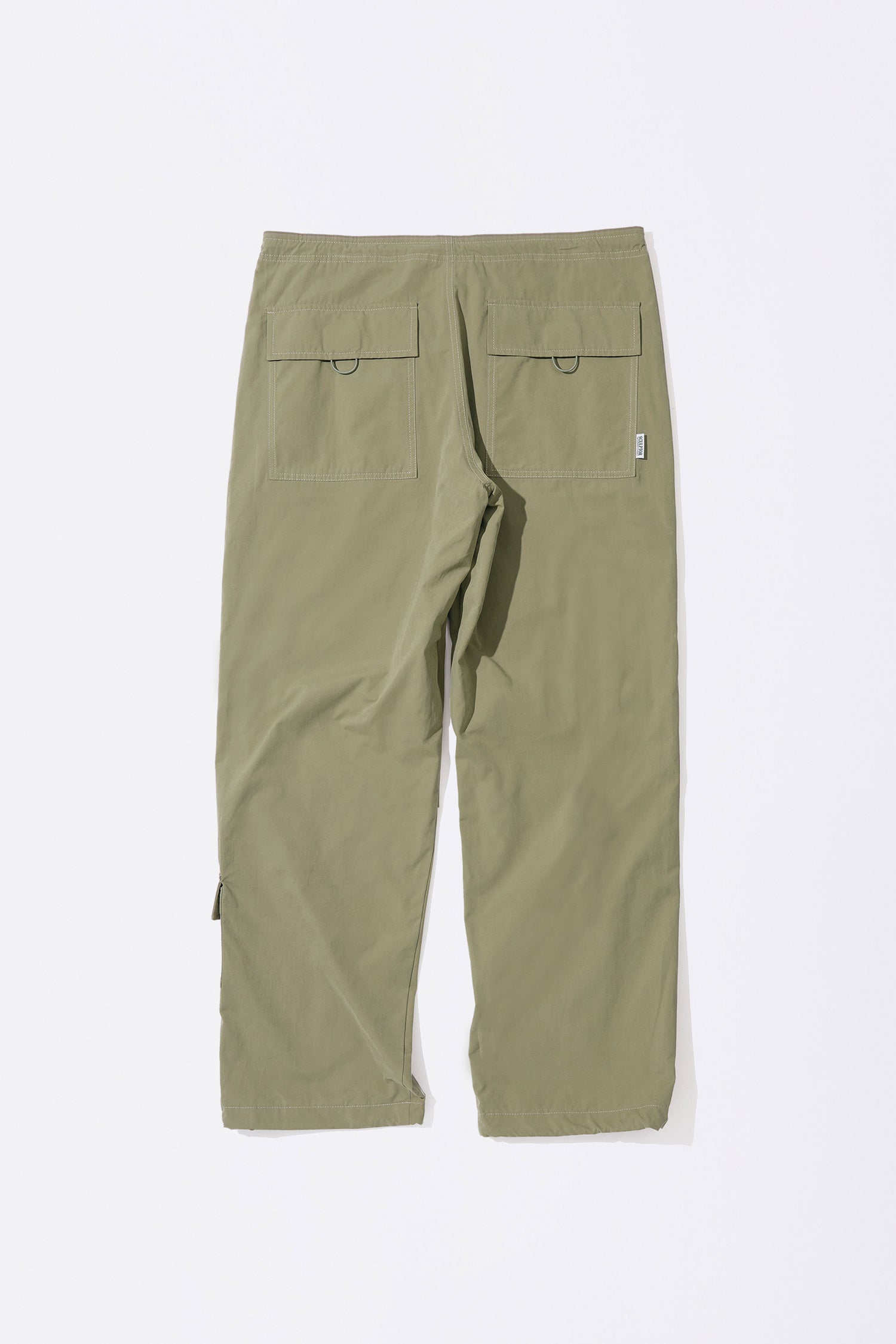 String Parachute Pants Washed Beige