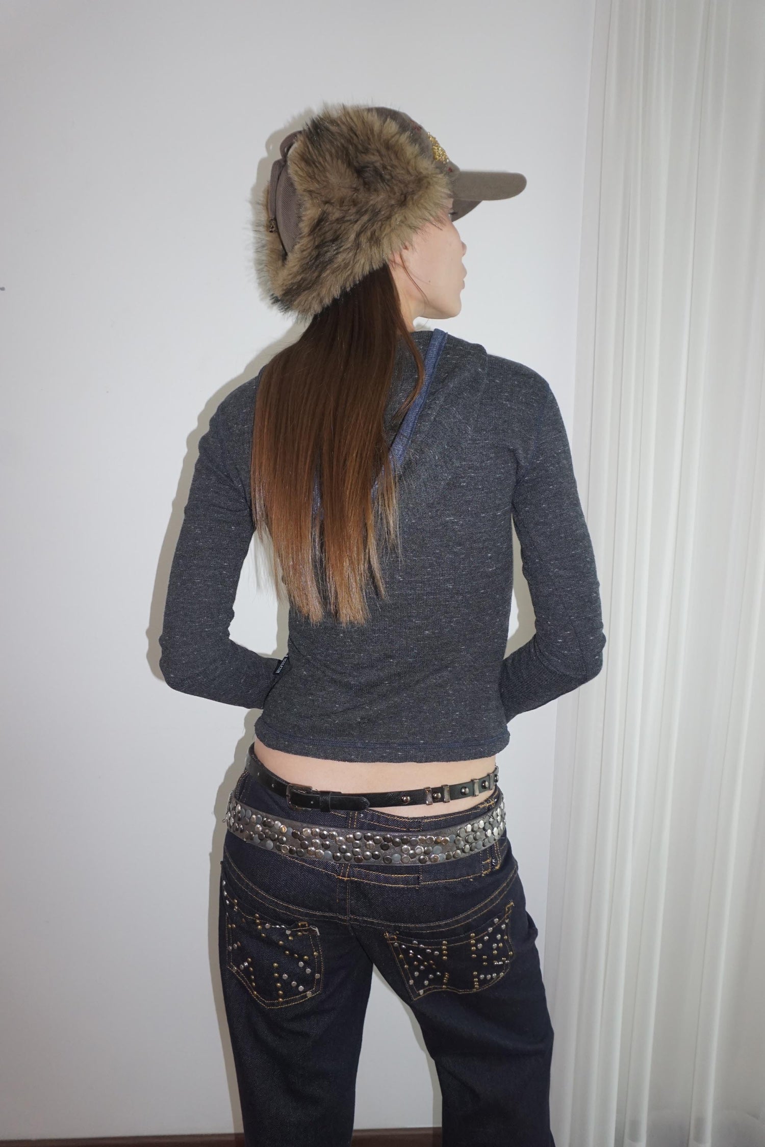 Nordic Twill Earflap Cap Washed Brown
