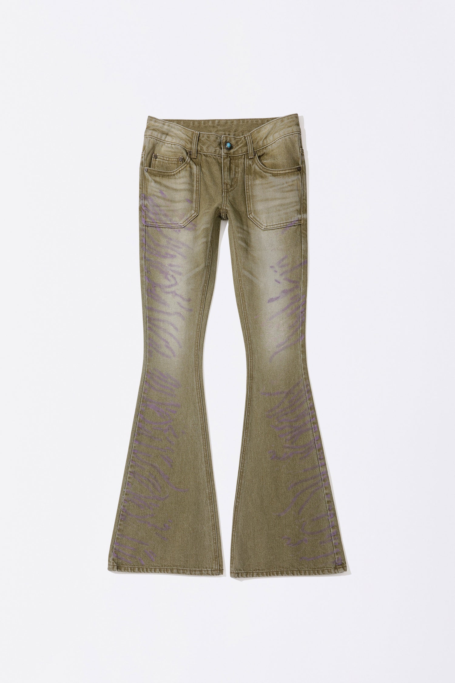 Flocking Bootcut Denim Washed Desert