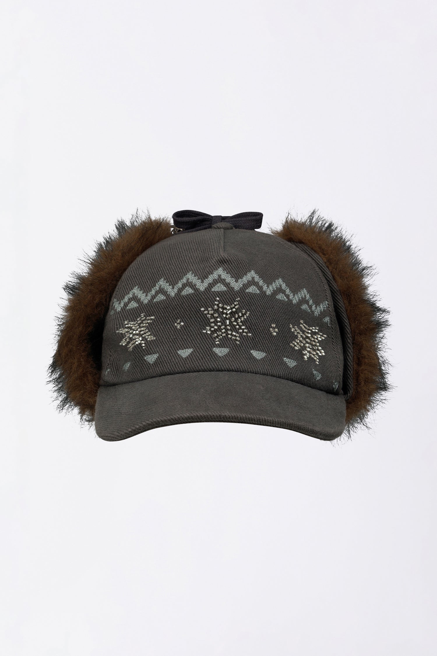 Nordic Twill Earflap Cap Washed Gray