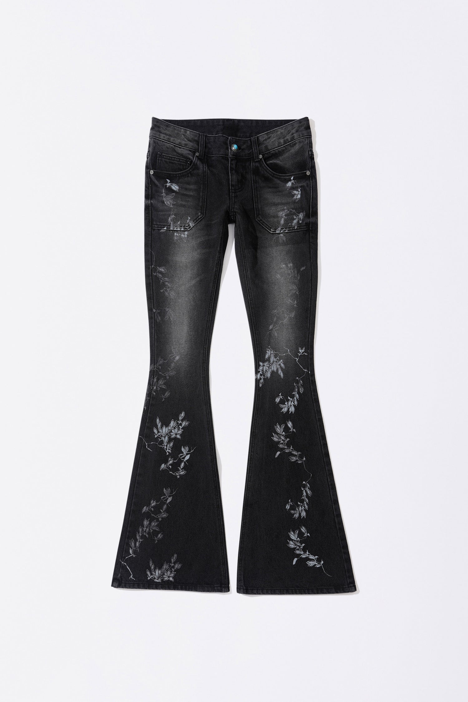 Flocking Bootcut Denim Washed Gray