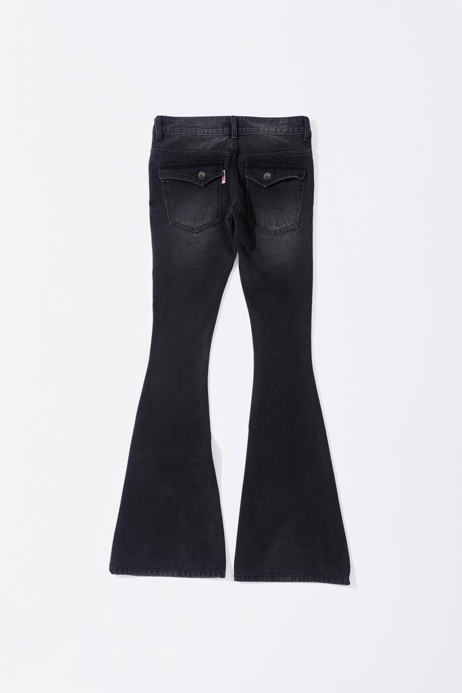 Whiskered Bootcut Denim Washed Gray
