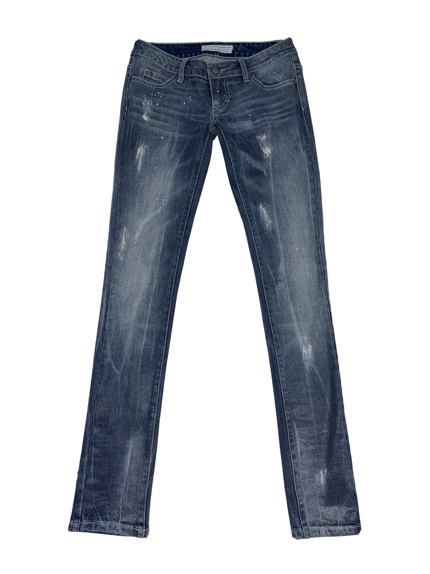 Wet Skinny Jeans Mid Blue