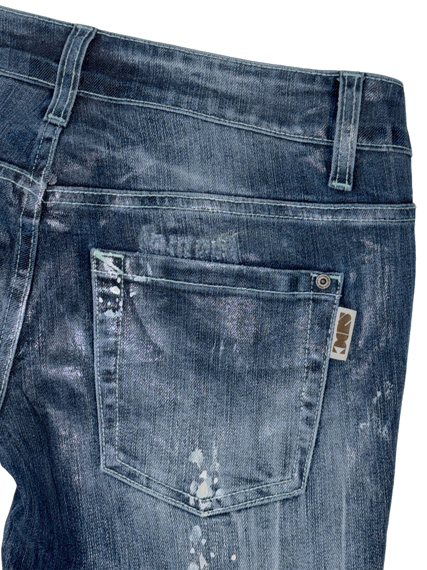Wet Skinny Jeans Mid Blue
