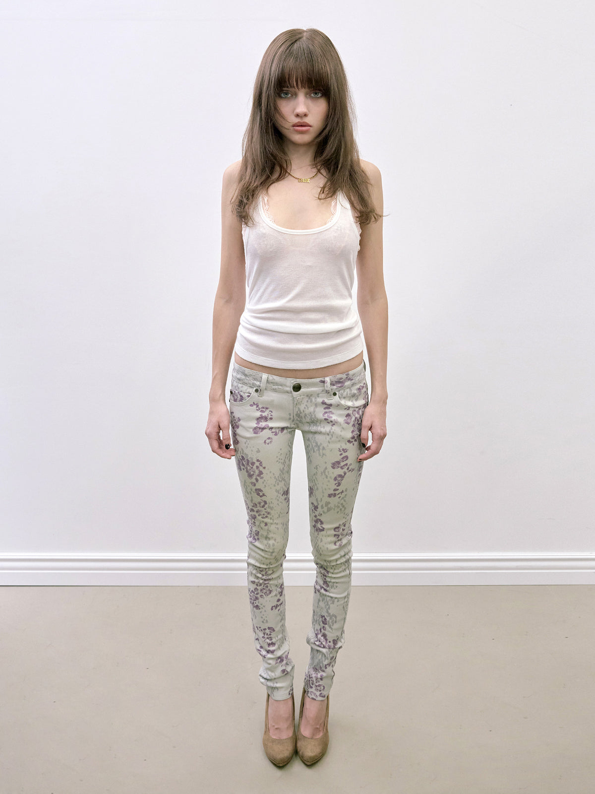 Wet Skinny Jeans Sage