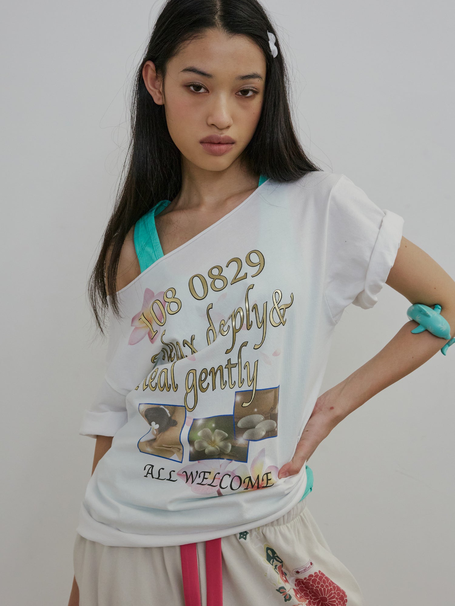 Healing Off-Shoulder Tee White