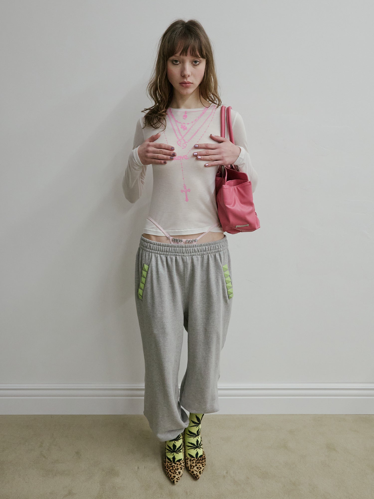 Faux Necklace Tee White